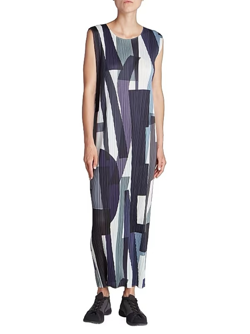 Pleats Please Issey Miyake Path Plissé Shift Dress